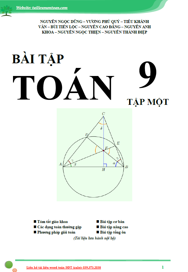 Bài tập toán lớp 9