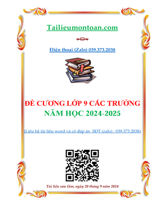 Đề cương học kì 1 môn toán lớp 9 năm 2024