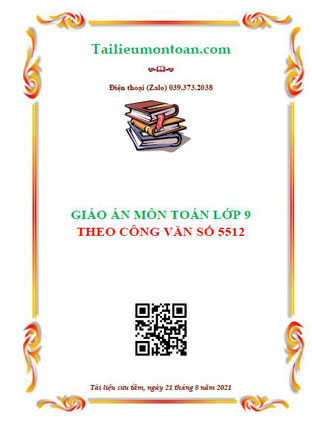 Giáo án toán lớp 9 theo công văn số 5512