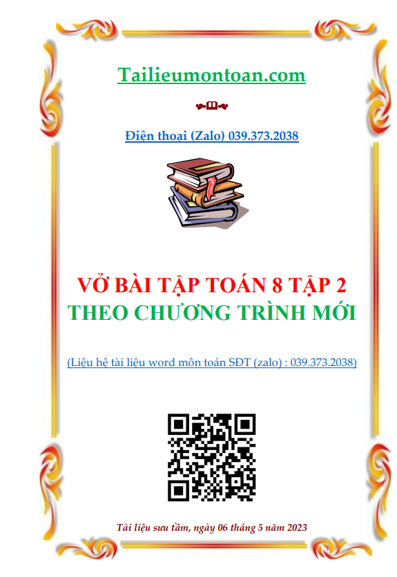 Vở bài tập toán 8 tập 2